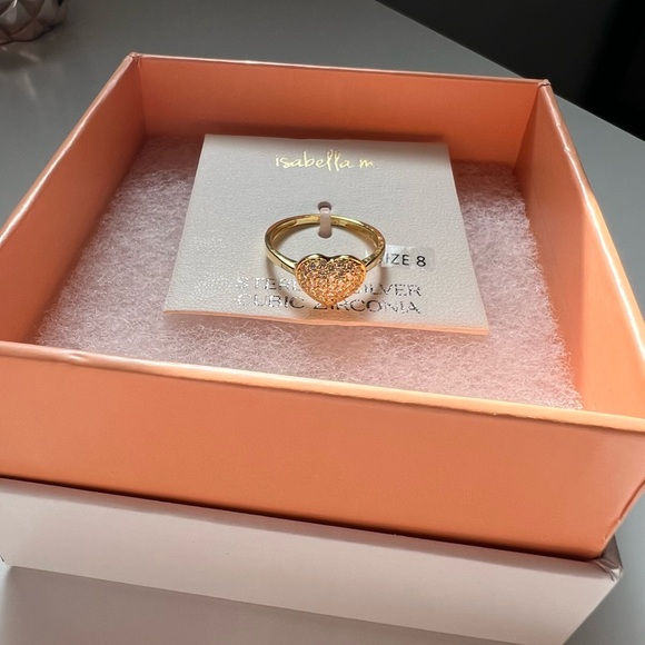 NWT sterling silver heart ring size 8 - Picture 5 of 6